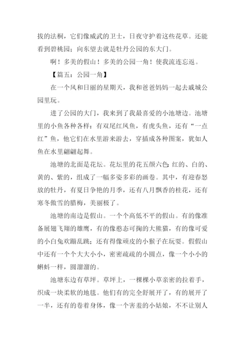公园一角作文600字.docx