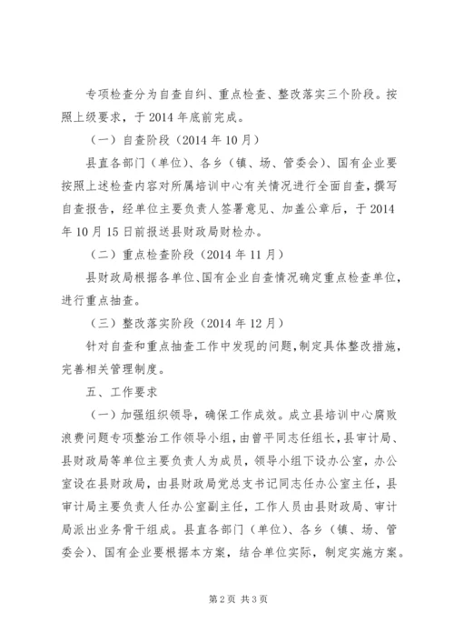 腐败浪费问题检查工作方案.docx