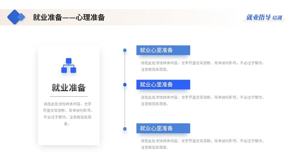 蓝色简约商务大学生就业指导培训ppt模板