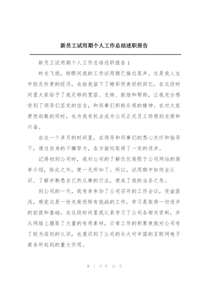 新员工试用期个人工作总结述职报告.docx