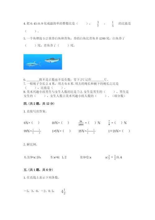 小学六年级数学毕业试题及参考答案（精练）.docx