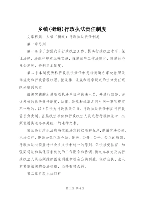 乡镇(街道)行政执法责任制度 (3).docx