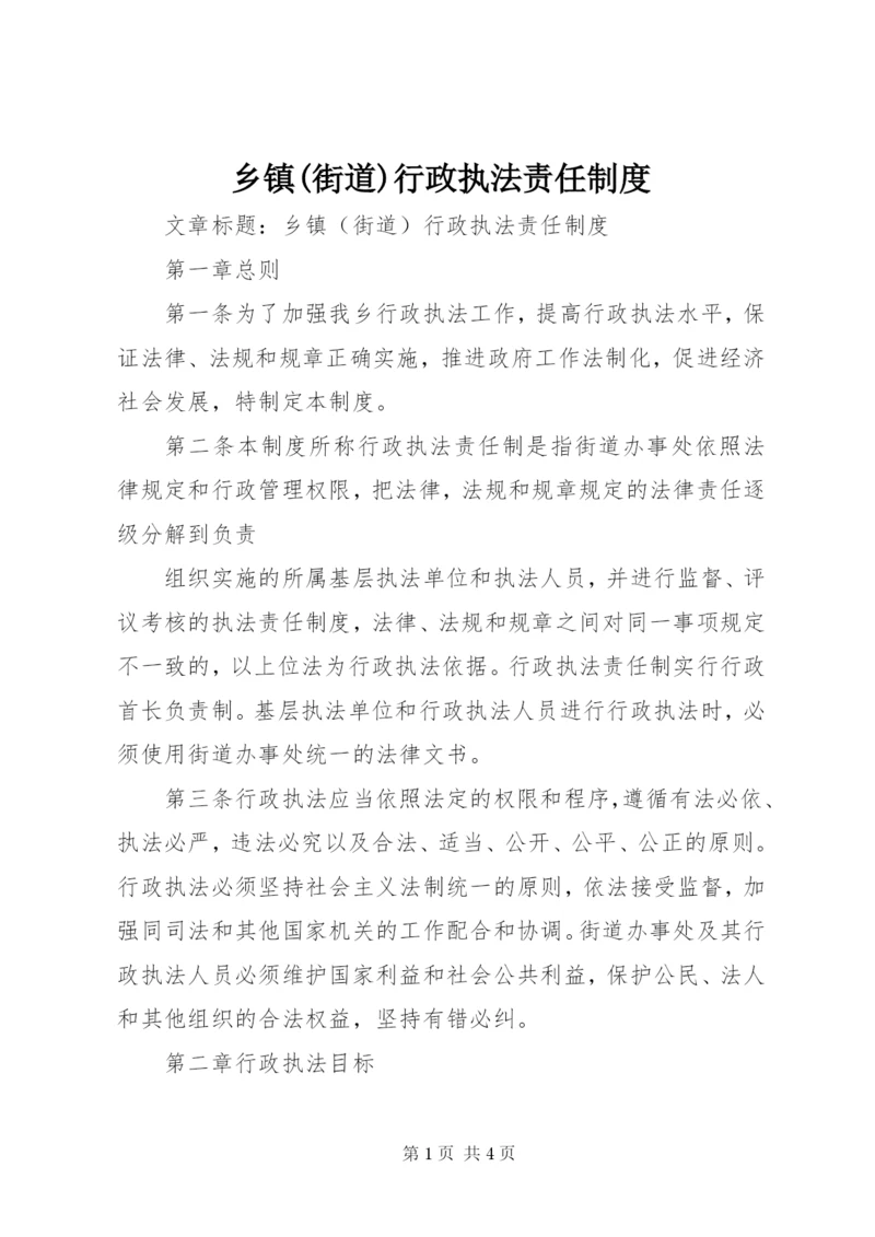 乡镇(街道)行政执法责任制度 (3).docx