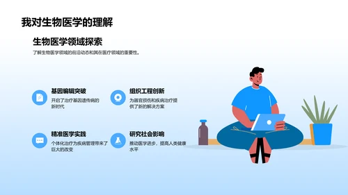 生物医学述职报告PPT模板