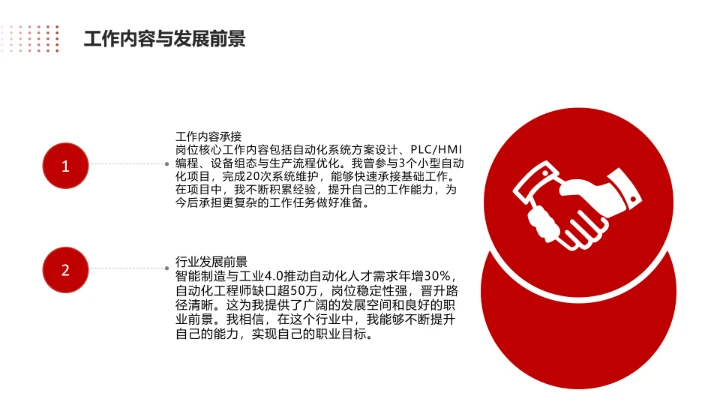 电气工程和自动化专业大学生求职个人能力综合展示职业生涯规划