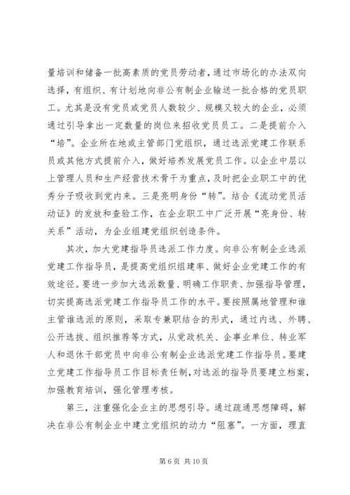 工商局经济组织党建工作的思考.docx