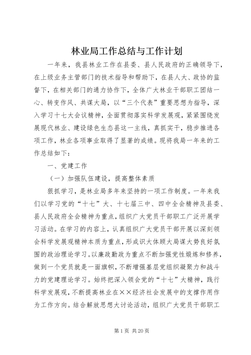 林业局工作总结与工作计划 (4).docx