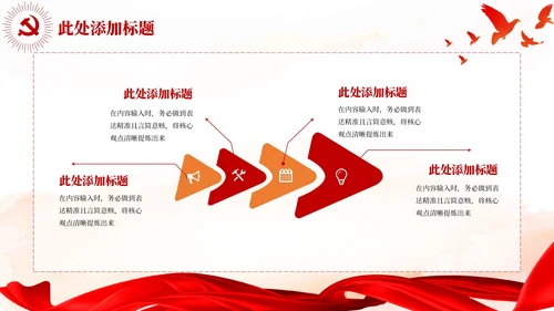 土地改革的历史回顾红色党政风PPT
