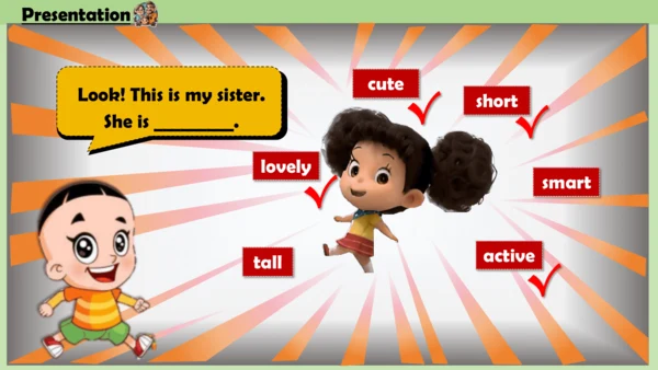 Unit 2 She looks cute .Lesson 11-12课件(共26张PPT)