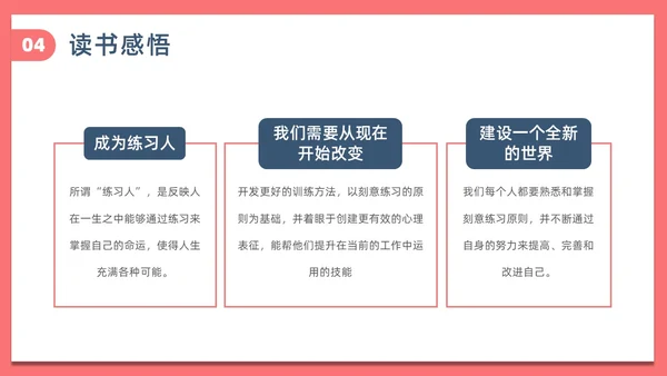 简约风刻意练习读书分享PPT模板