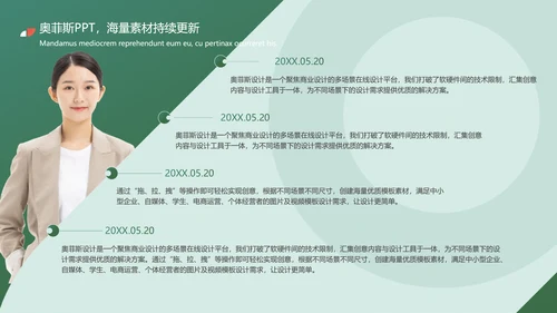 绿色扁平风心理咨询报告PPT套装