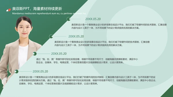 绿色扁平风心理咨询报告PPT套装