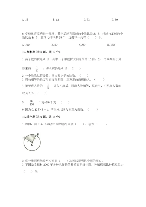 小学数学六年级上册期末考试试卷附参考答案ab卷.docx