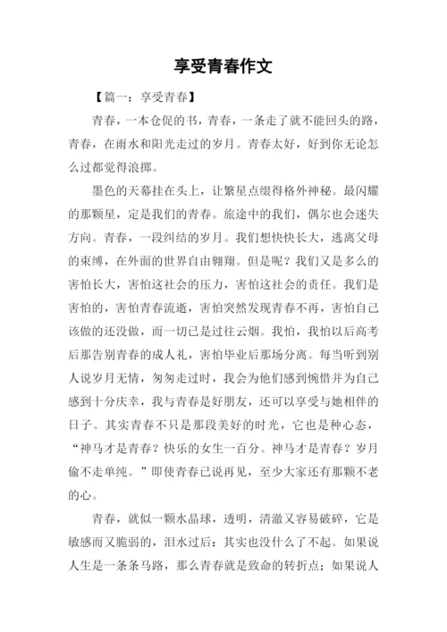 享受青春作文.docx