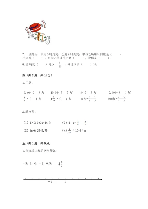 小学六年级数学期末自测题精品【夺冠系列】.docx