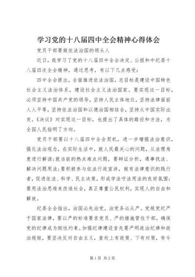 学习党的十八届四中全会精神心得体会 (4).docx