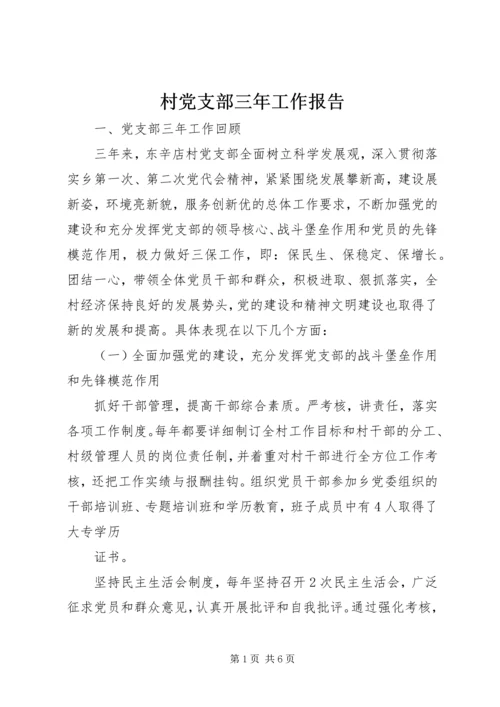 村党支部三年工作报告.docx