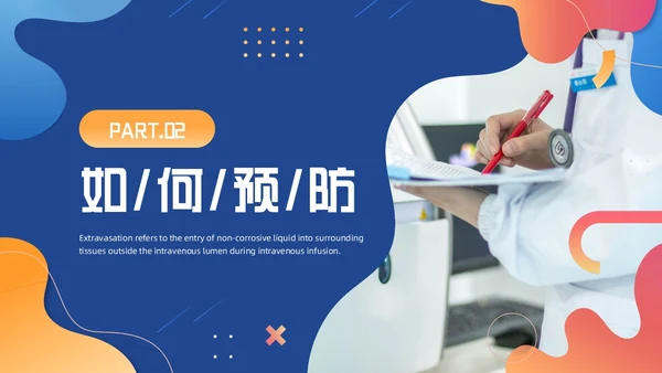 蓝色商务风药液外渗的应急预案及处理PPT模板护理医疗