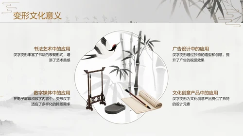 灰色中国风汉字演变PPT