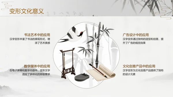 灰色中国风汉字演变PPT