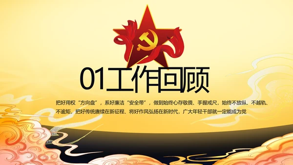 党建党支部年终工作总结汇报PPT党课