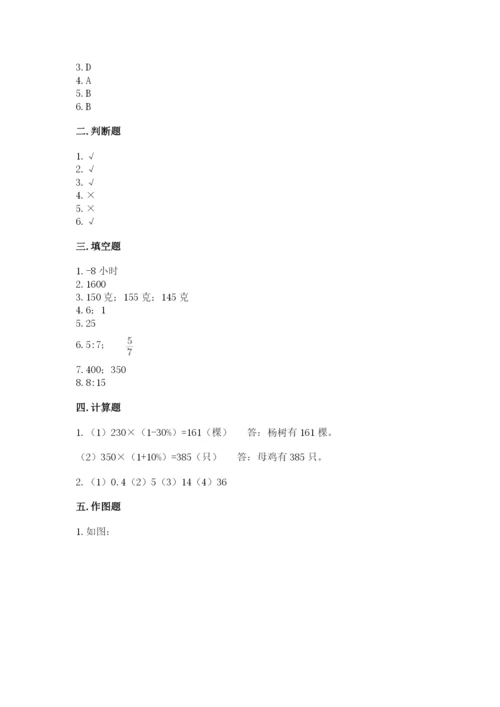 孝南区六年级下册数学期末测试卷带答案.docx