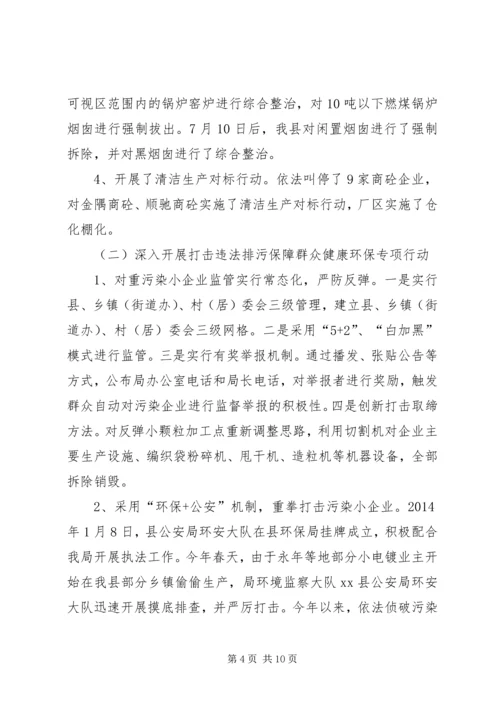 县环保局年度工作报告.docx