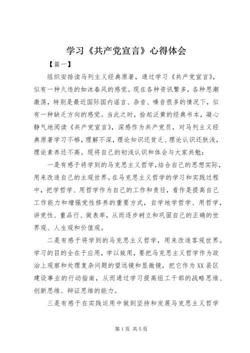学习《共产党宣言》心得体会 (4).docx
