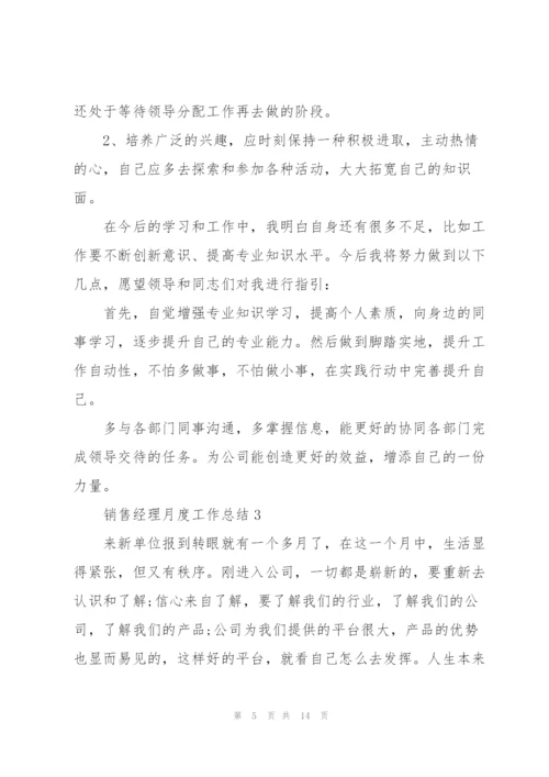 销售经理月度工作总结5篇.docx