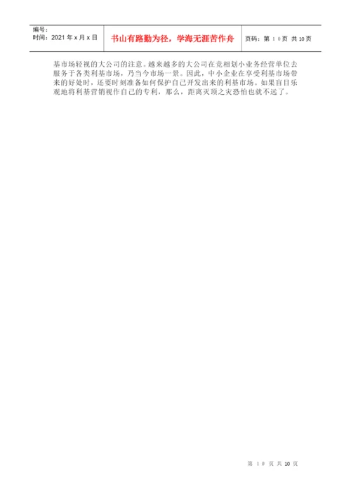 利基市场战略剖析论文.docx