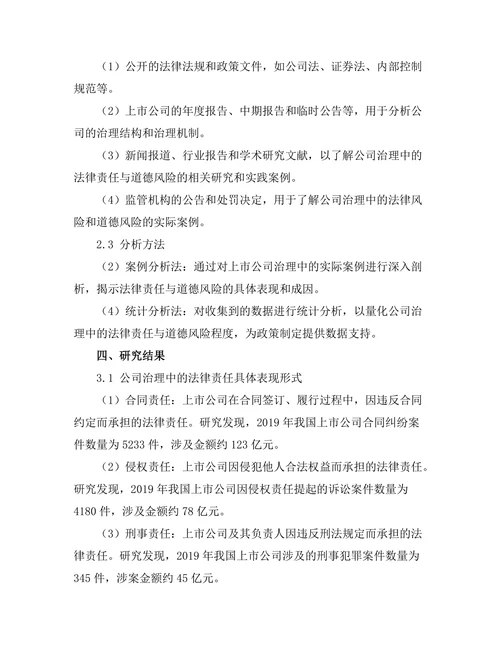 公司治理中的法律责任与道德风险