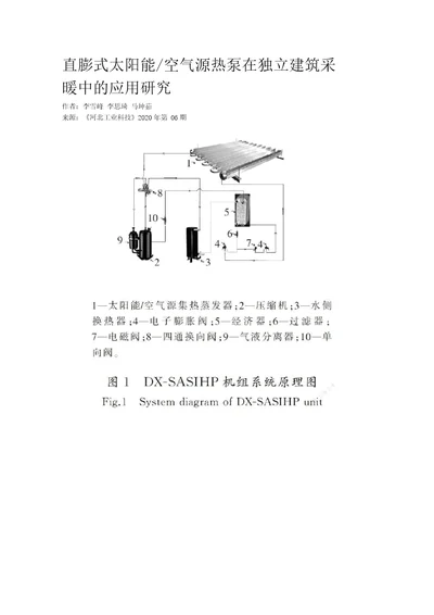 直膨式太阳能空气源热泵在独立建筑采暖中的应用研究