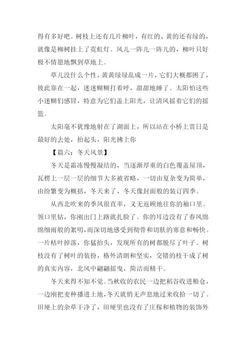 描写冬天风景的作文.docx