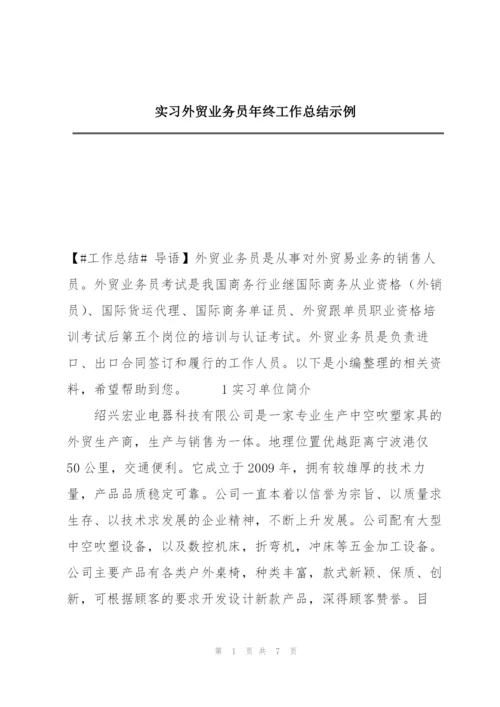 实习外贸业务员年终工作总结示例.docx