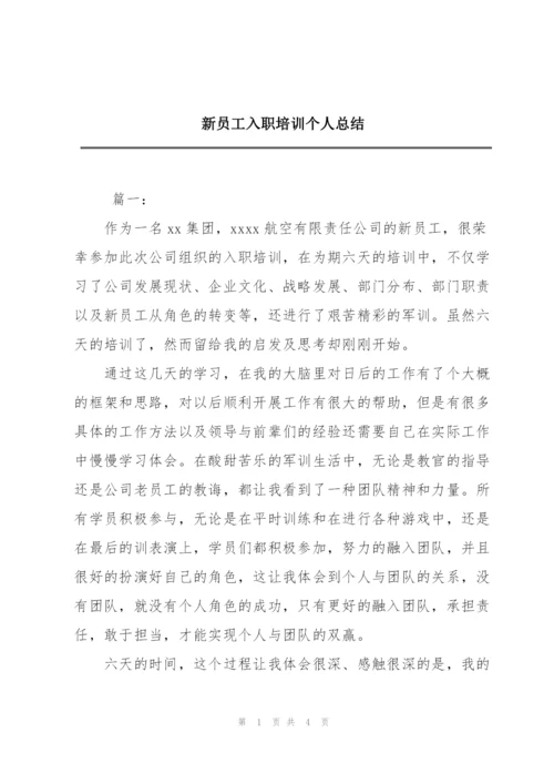 新员工入职培训个人总结.docx