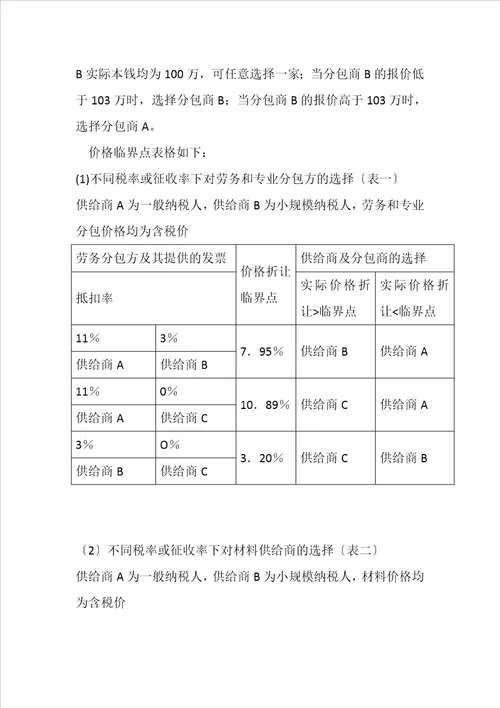 与工程造价相关的营改增知识点整理