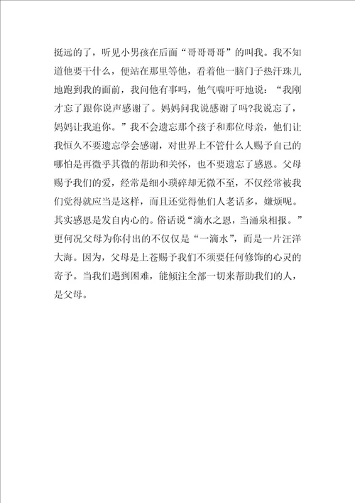 2022年感人孝顺的事迹600字