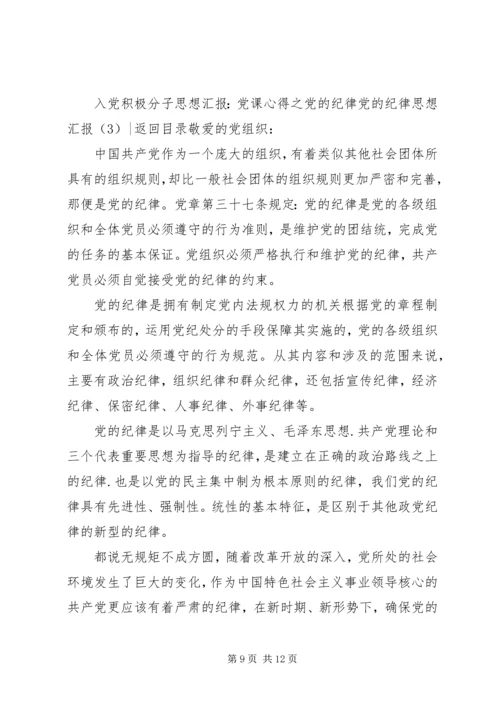 党的纪律思想汇报4篇.docx