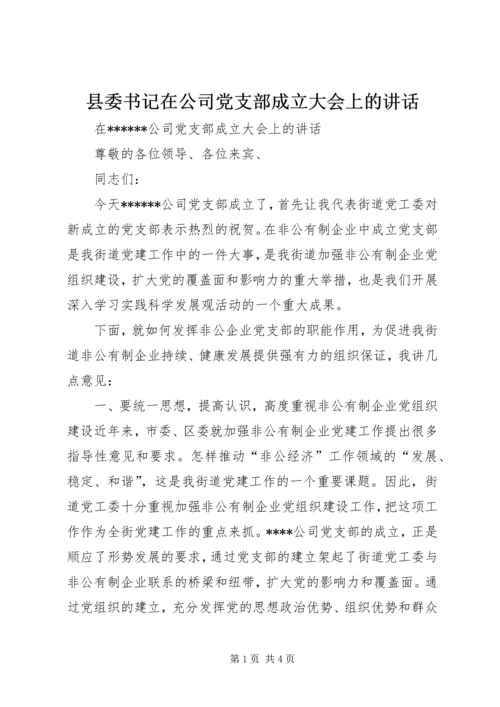 县委书记在公司党支部成立大会上的讲话 (3).docx