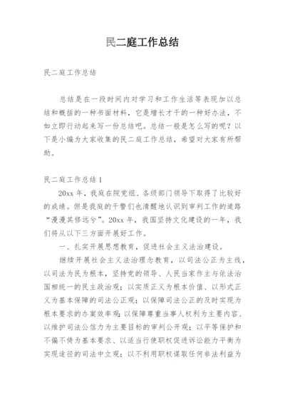 民二庭工作总结.docx