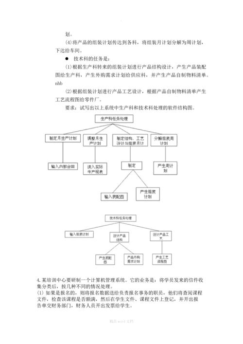 软件工程-期末考试题(含答案).docx