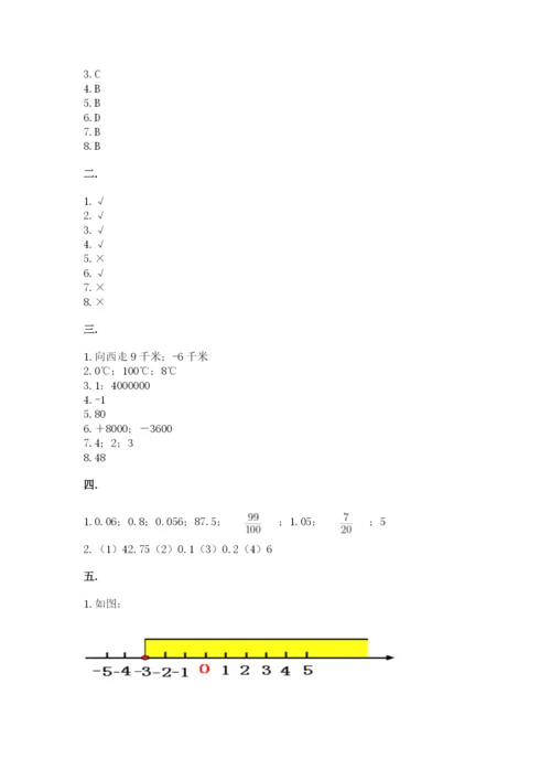 西师大版数学小升初模拟试卷及参考答案【轻巧夺冠】.docx