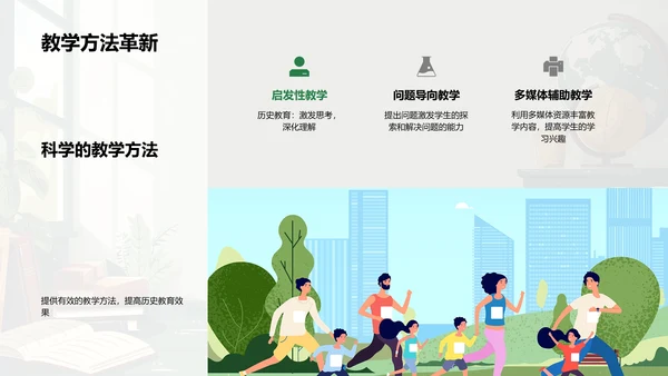 历史教育新实践PPT模板