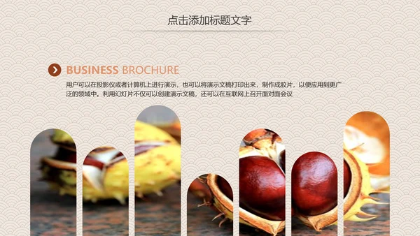营养美食美味板栗种植宣传动态PPT模板