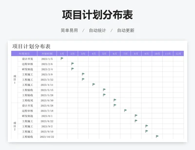 项目计划分布表
