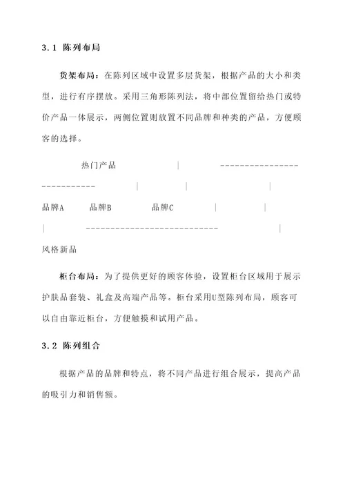 皮肤管理货架产品陈列方案