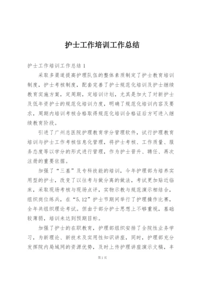 护士工作培训工作总结.docx
