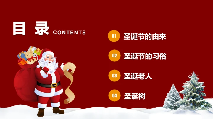 圣诞节主题活动PPT模板