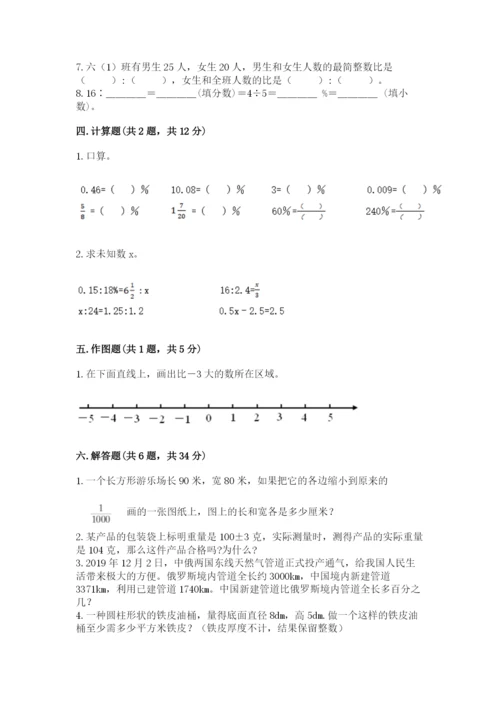 人教版六年级下册数学期末测试卷及参考答案（新）.docx