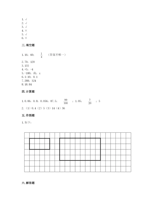 人教版六年级下册数学期末测试卷精品（黄金题型）.docx